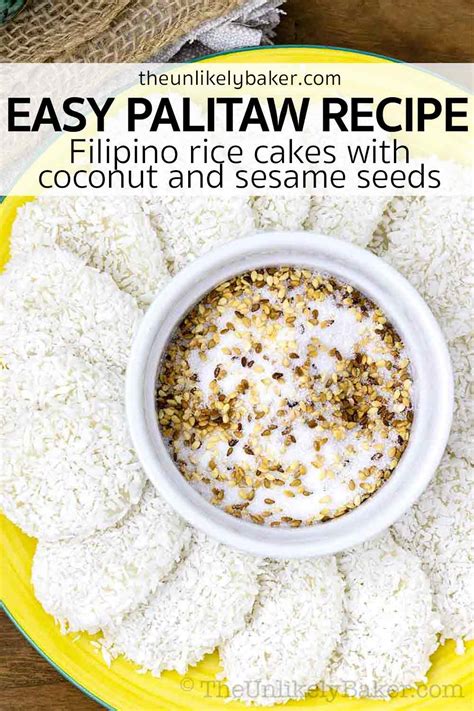 Palitaw Recipe (Filipino Rice Cakes with Coconut and Sesame .
